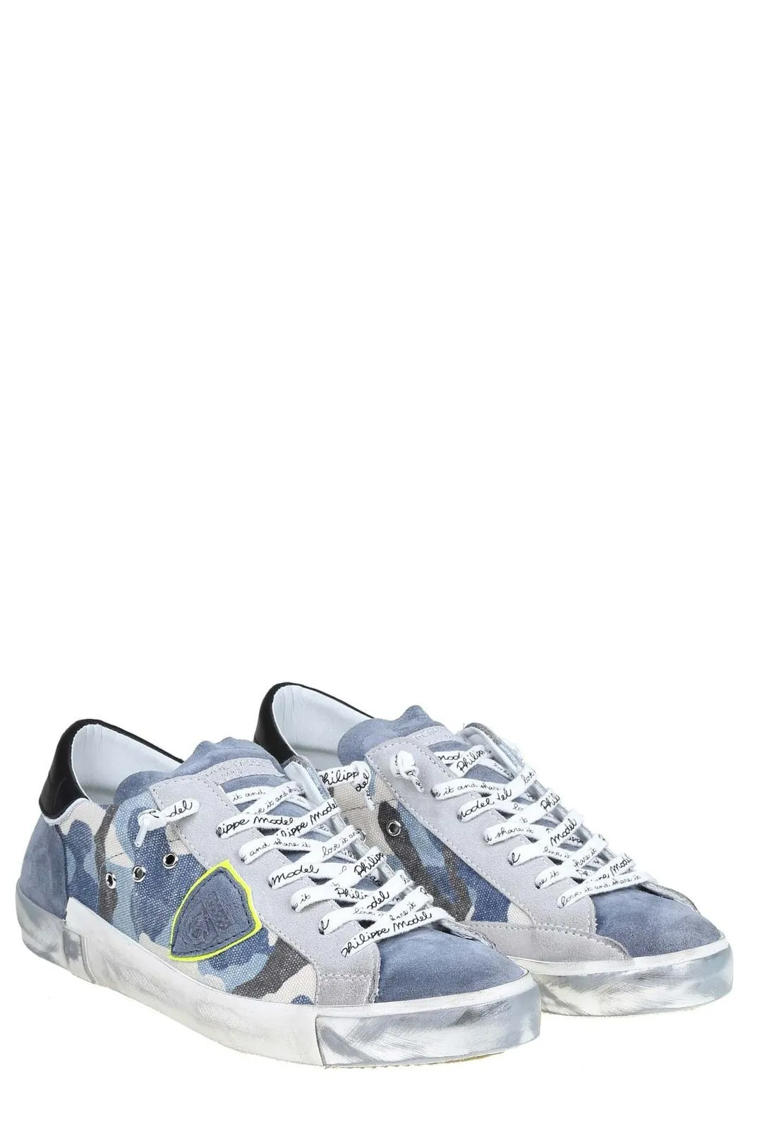 Philippe Model Patchwork Denim Sneakers