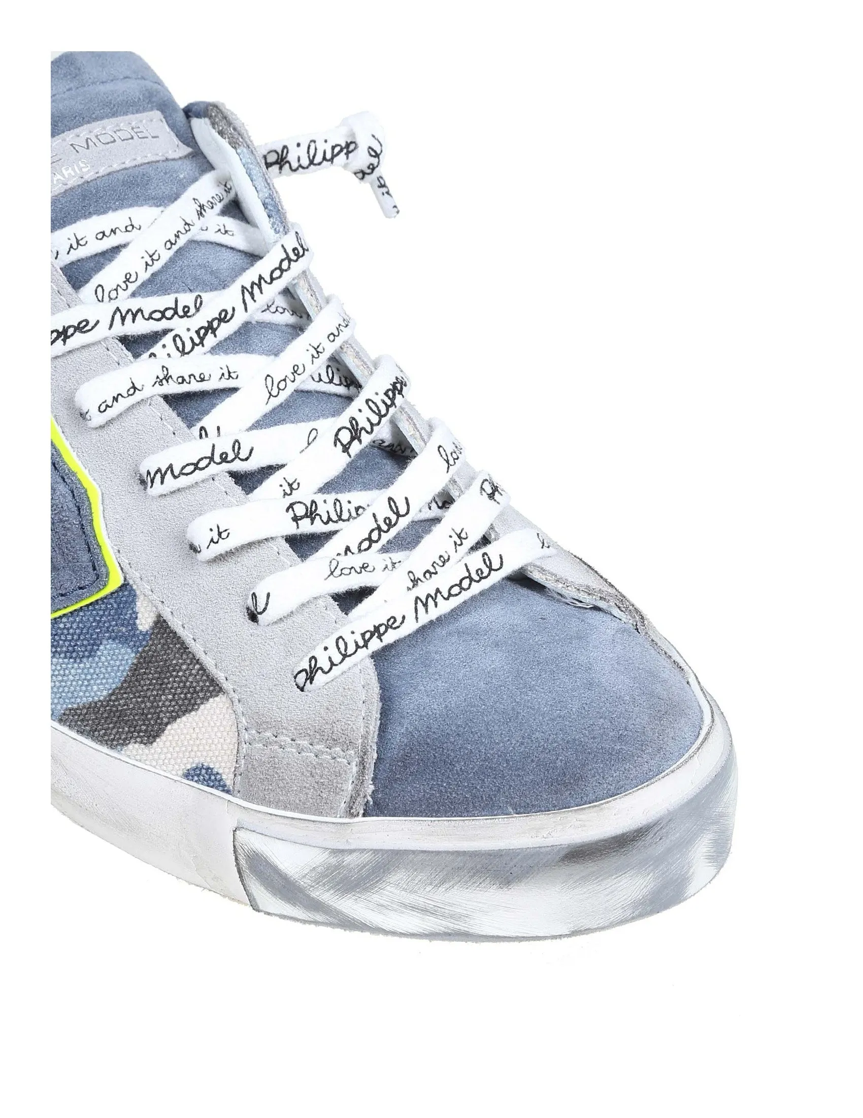 Philippe Model Patchwork Denim Sneakers