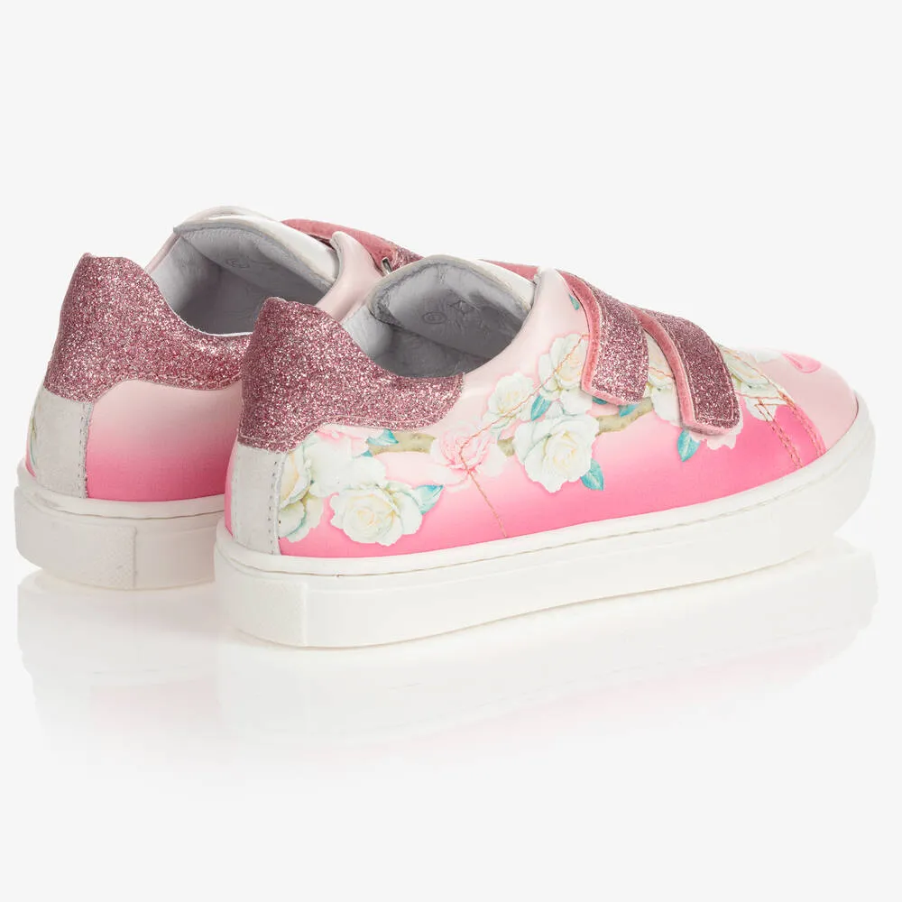 Pink Disney Velcro Trainers