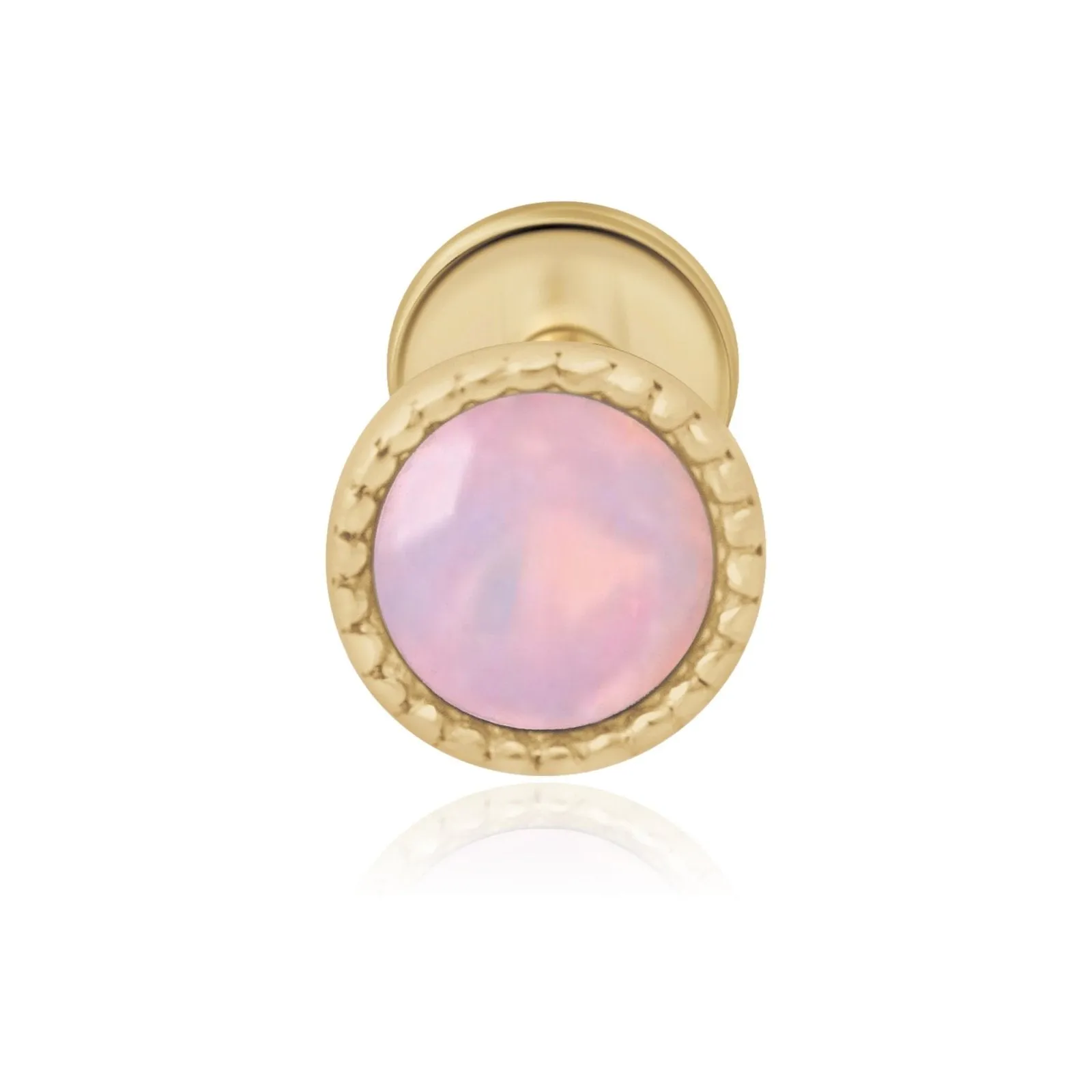 Pink Opal Stud Earrings