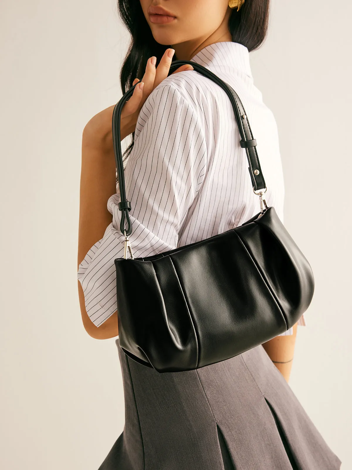 Pleated Cloud Shoulder Bag