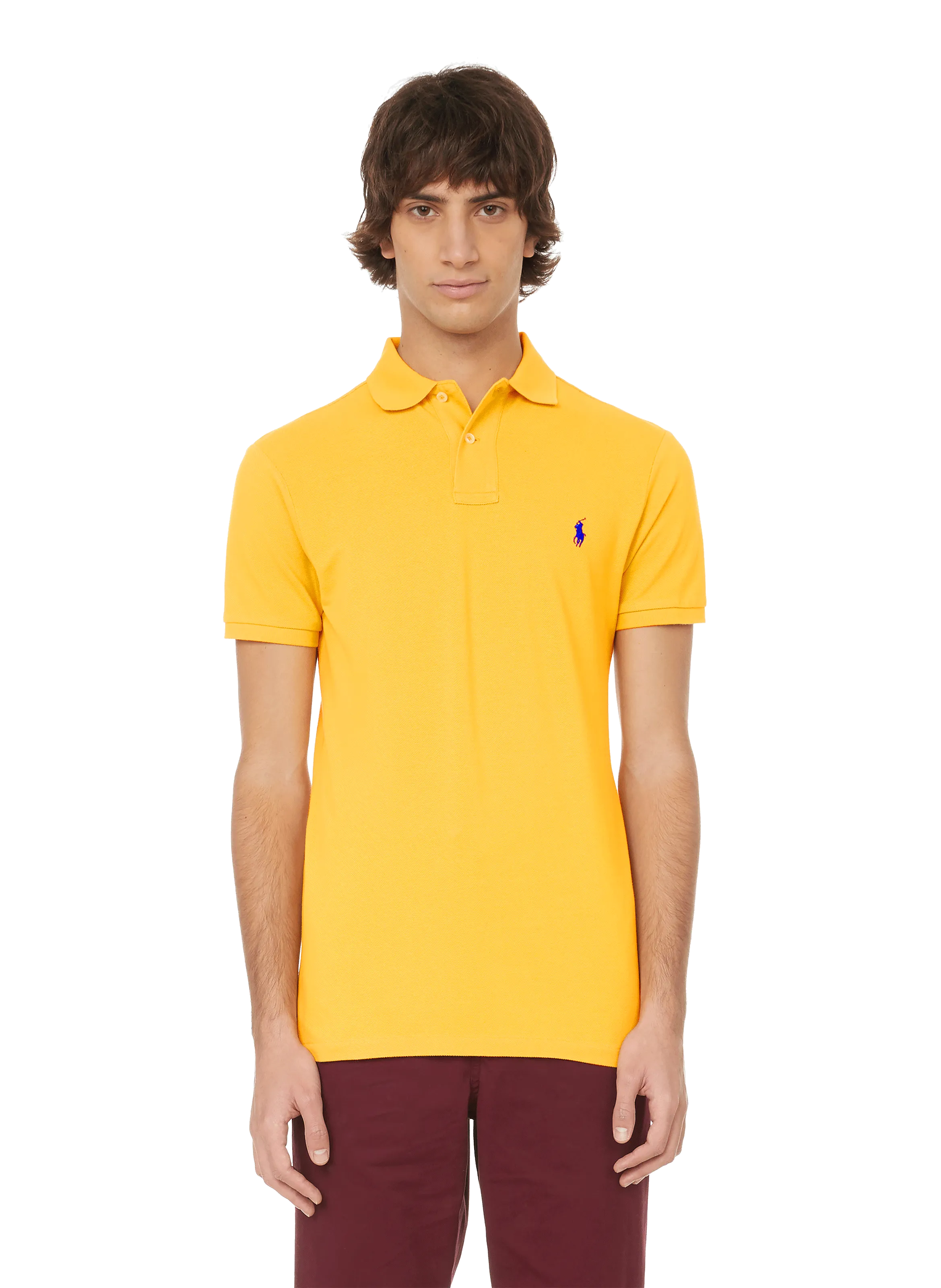 Polo ralph lauren  Slim-fit cotton piqué polo shirt - Yellow