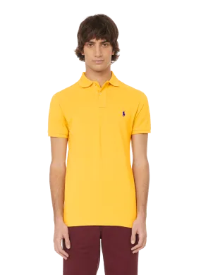 Polo ralph lauren  Slim-fit cotton piqué polo shirt - Yellow