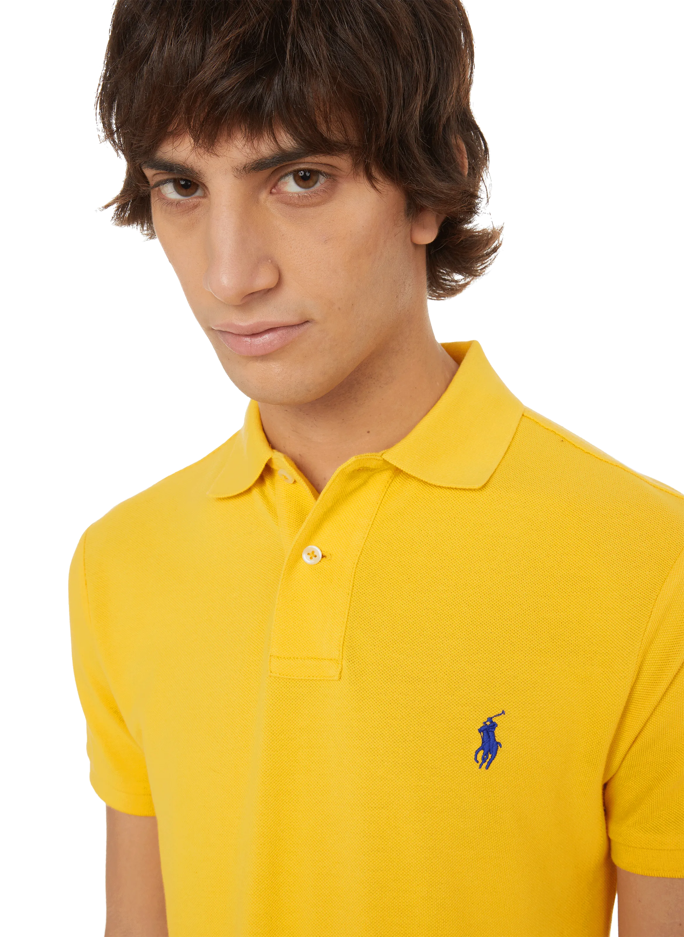 Polo ralph lauren  Slim-fit cotton piqué polo shirt - Yellow