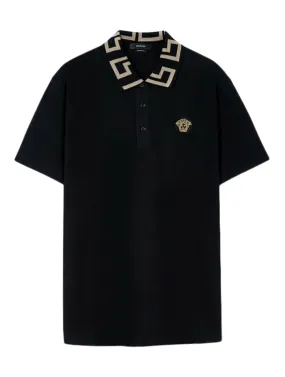 Polo Shirt With Embroidered Greek