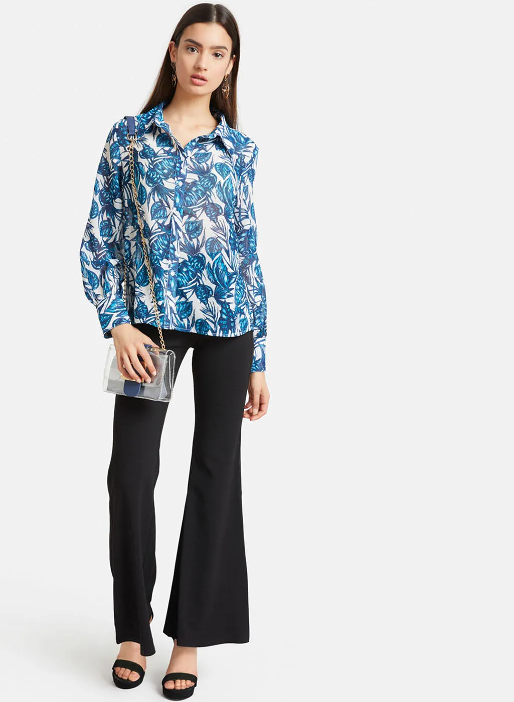 Printed Sheer Top