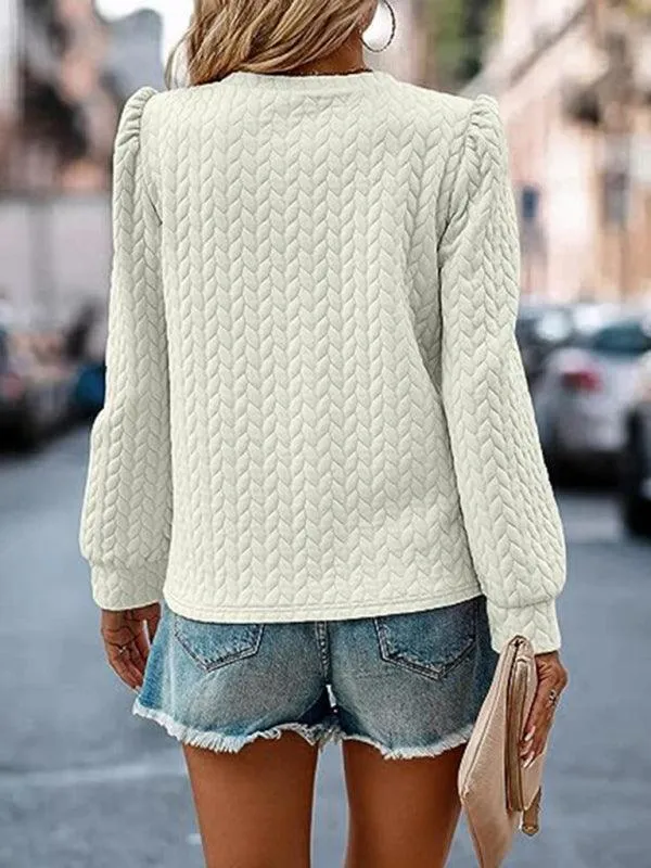 Puff Sleeve Sweatshirt for Women