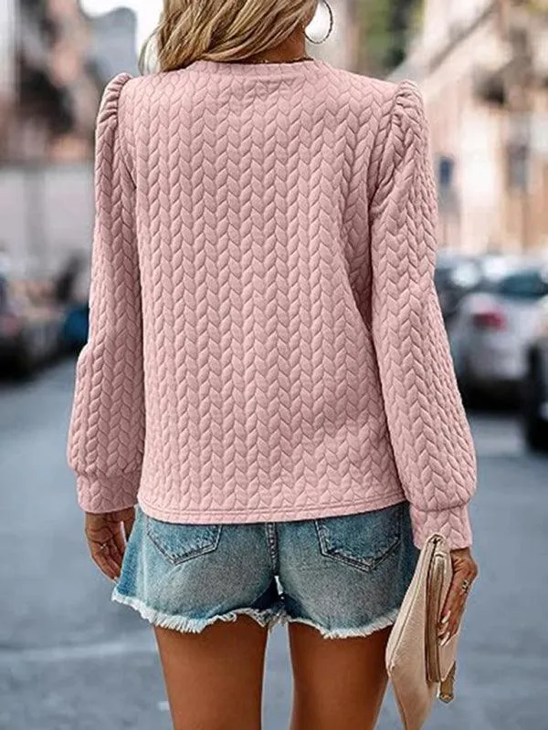 Puff Sleeve Sweatshirt for Women