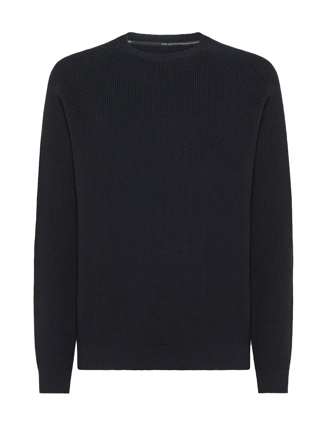 Men's RRD Amos Perla Round Knit Pullover in Blue