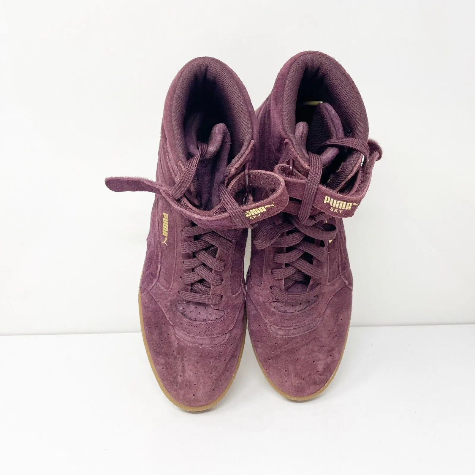 Puma Womens Sky II Hi 364395-04 Purple Casual Shoes Sneakers Size 8.5