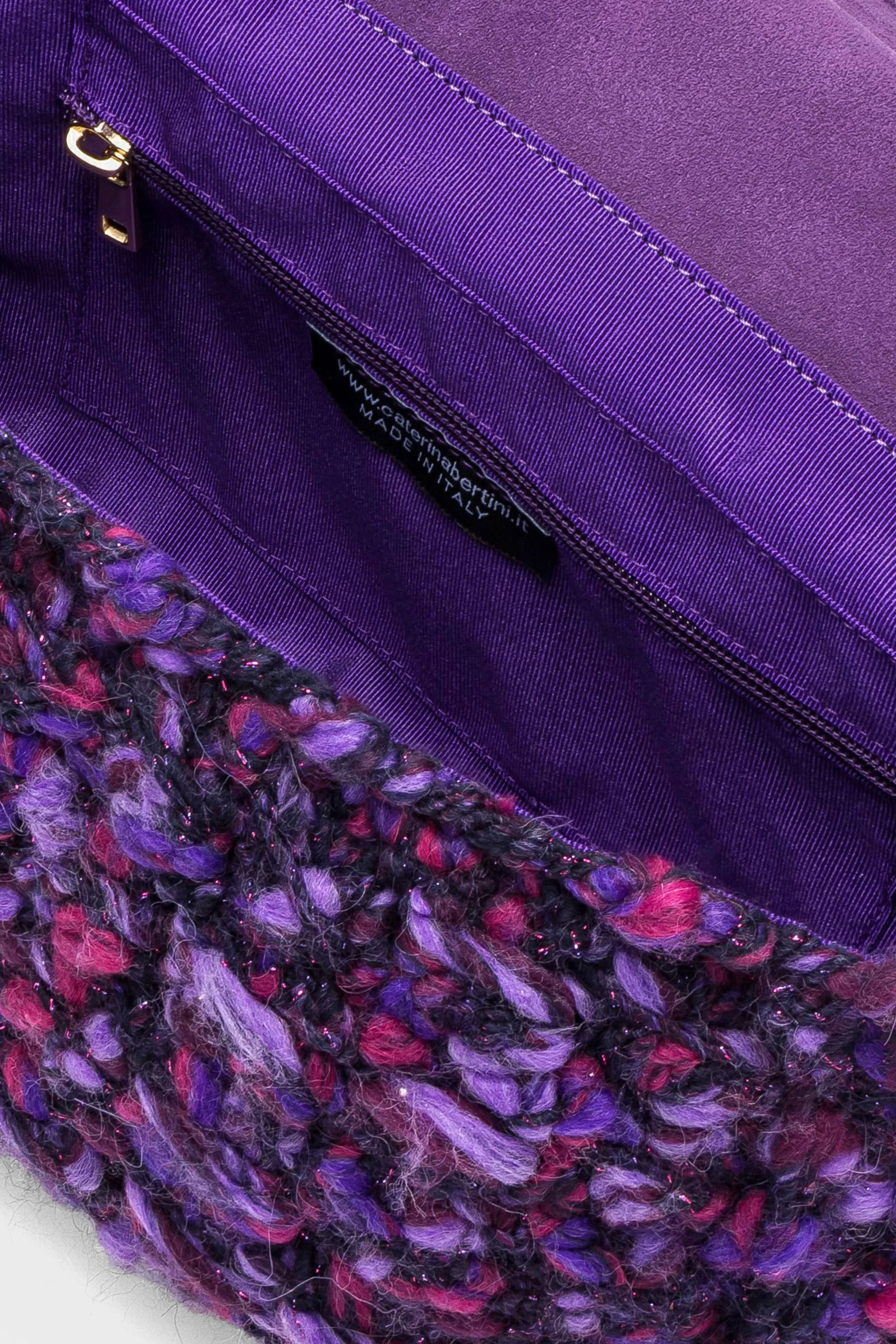 Purple Multi Woven Shoulder Bag