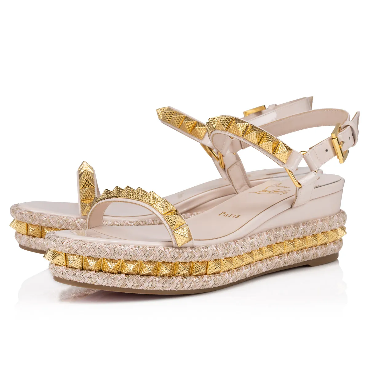 Pyraclou 60 mm Espadrilles - Patent calf leather - Leche - Women