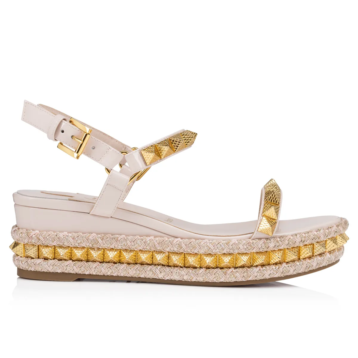 Pyraclou 60 mm Espadrilles - Patent calf leather - Leche - Women