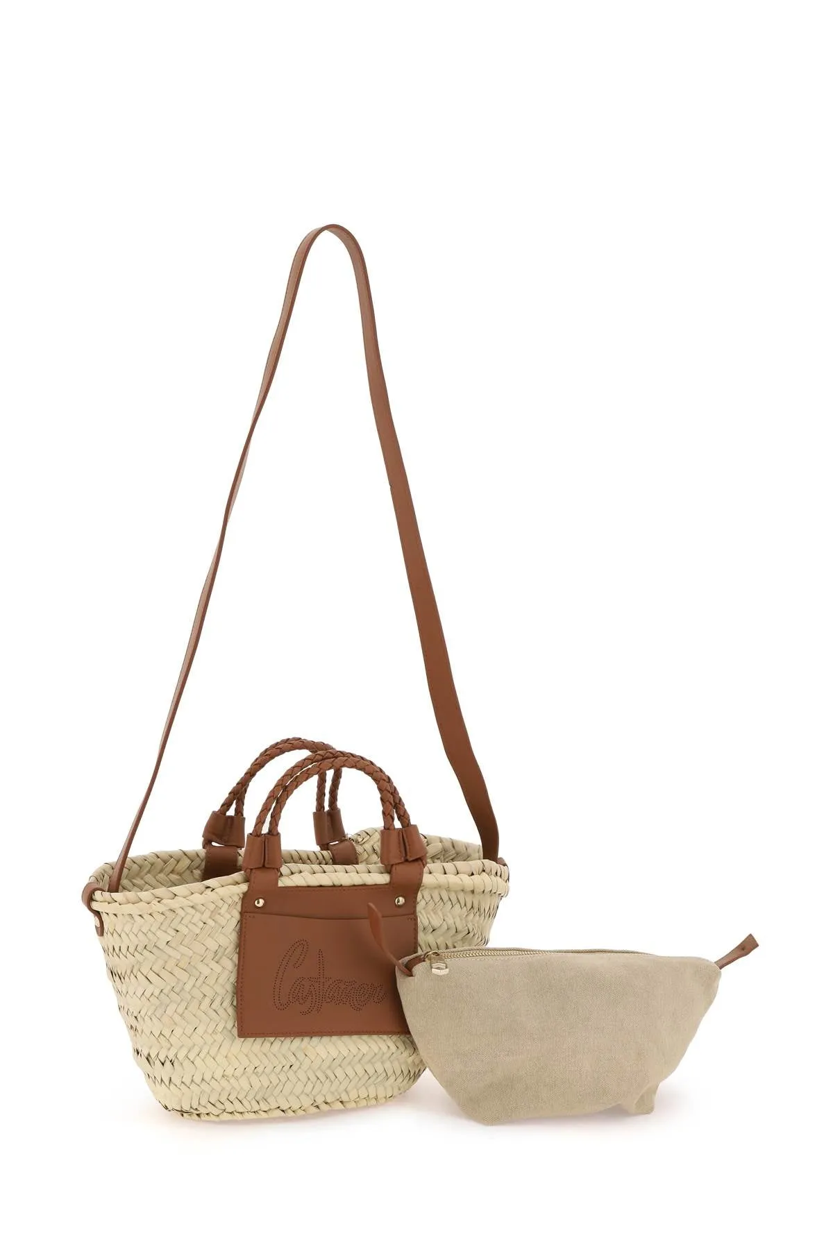 raffia basket bag for