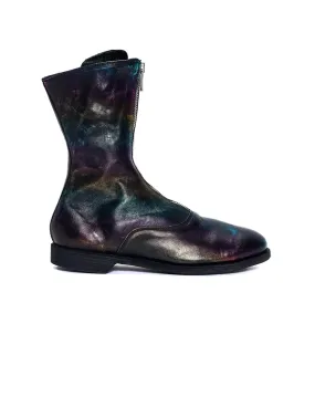 Rainbow Leather Zip Boots