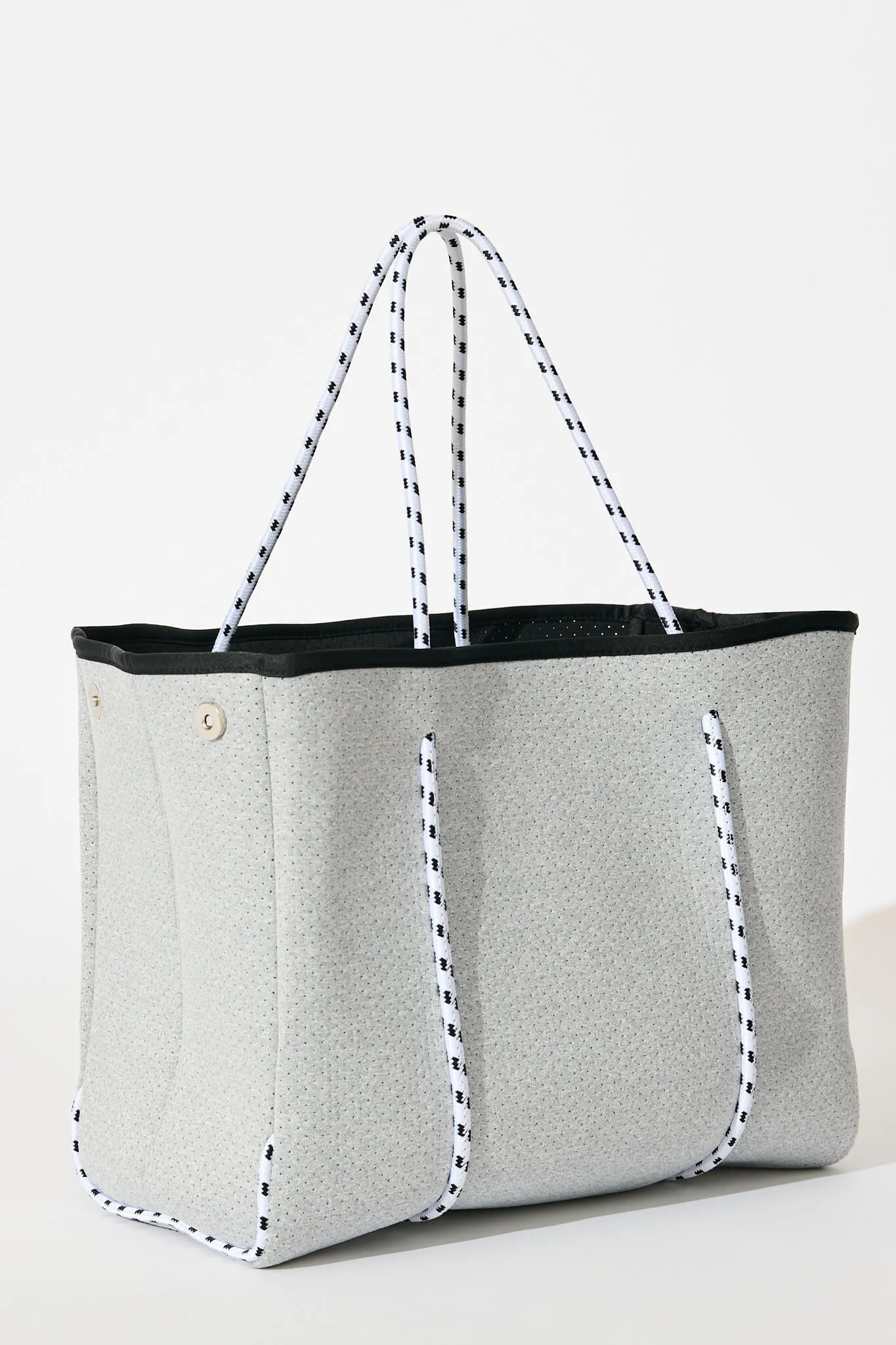 Rania Neoprene Tote Bag In Light Grey