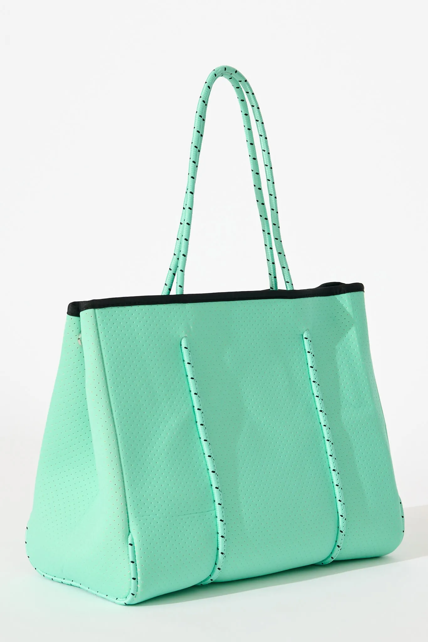 Rania Neoprene Tote Bag In Turquoise