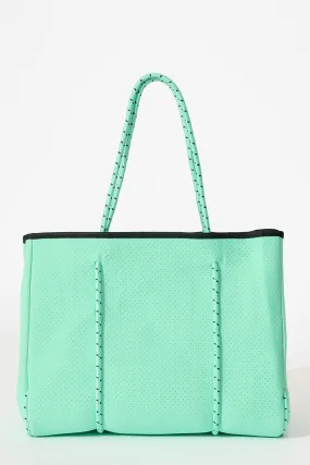 Rania Neoprene Tote Bag In Turquoise