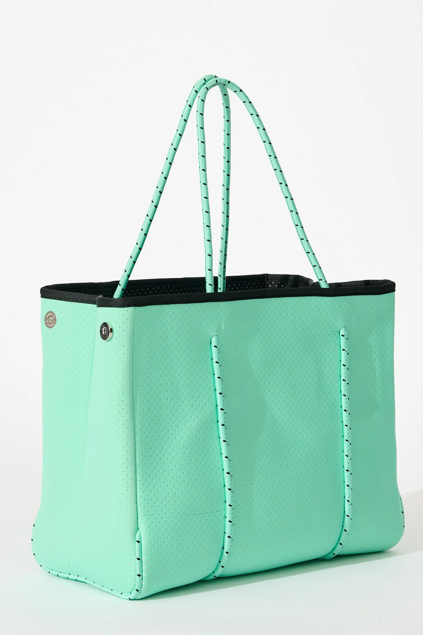 Rania Neoprene Tote Bag In Turquoise