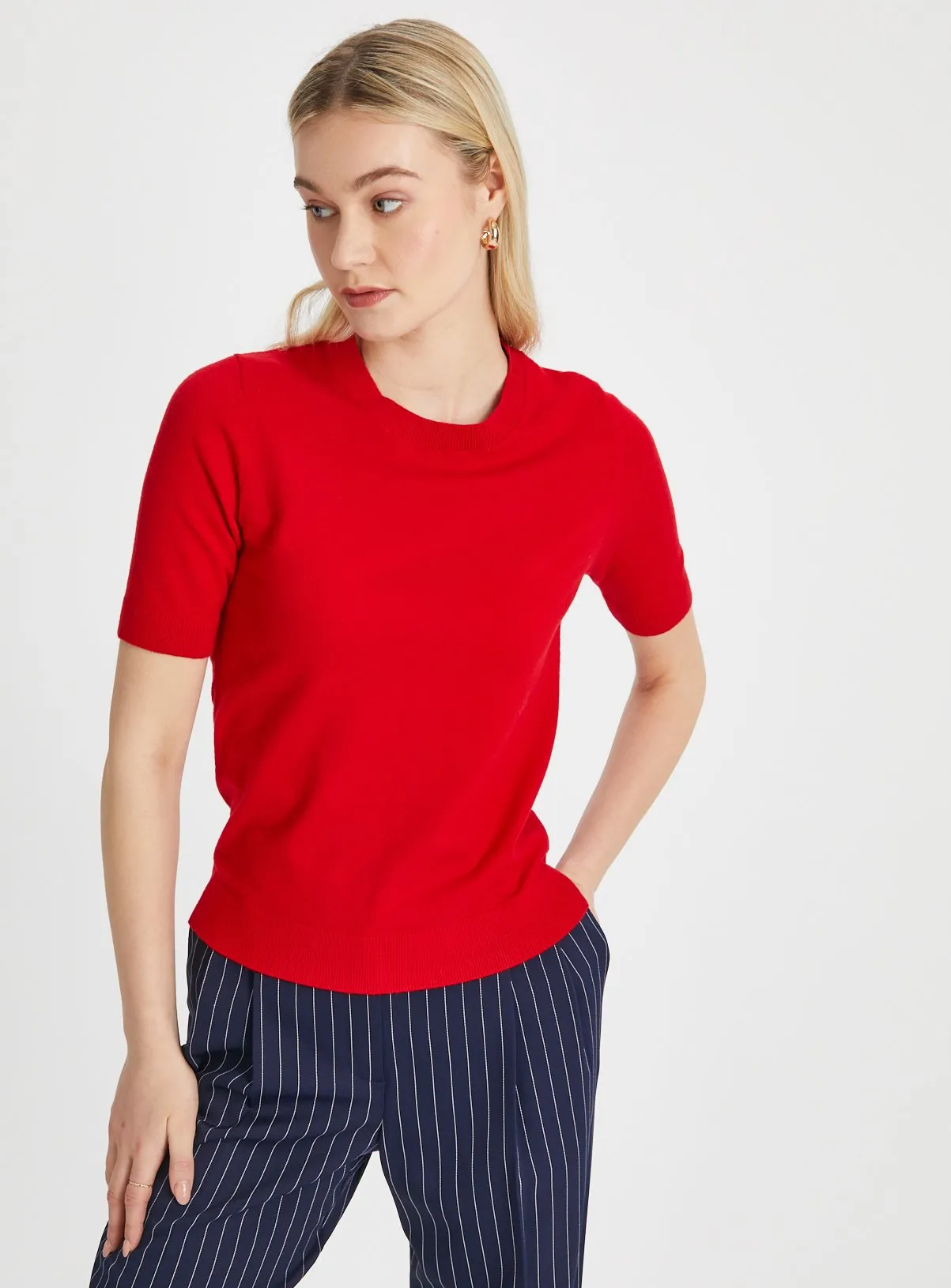 Red Soft Touch Short Sleeve Jumper - Shop Tu Clothing - £24