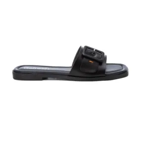 Flat Black Women's Sandals by Refresh