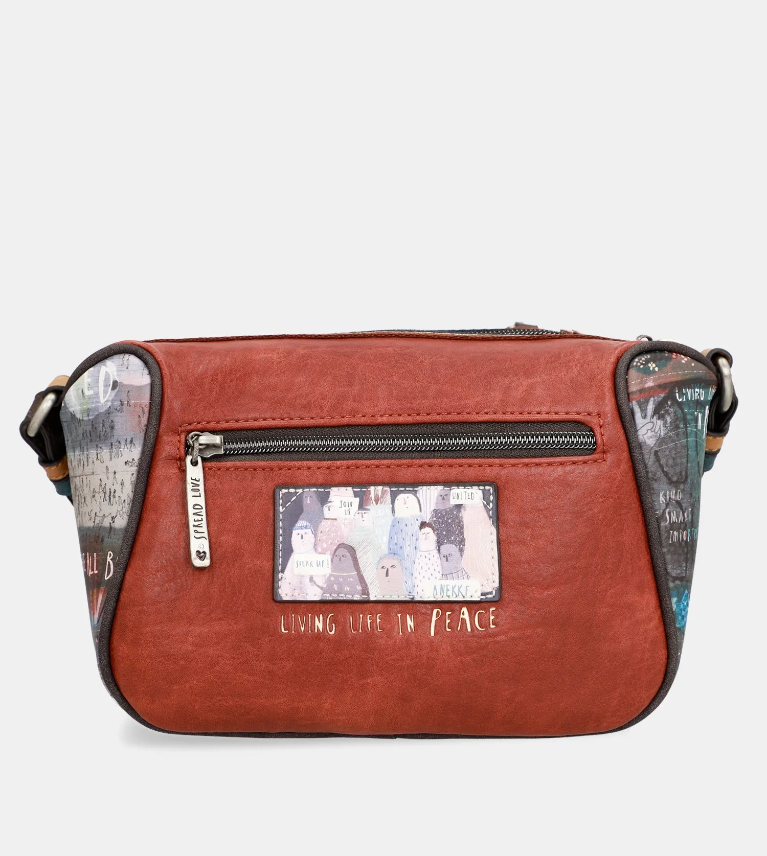 Respect printed shoulder bag