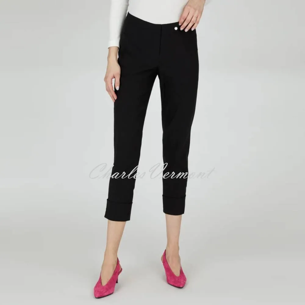 Robell Bella 09 Black Cropped Trouser 51568-5499-90