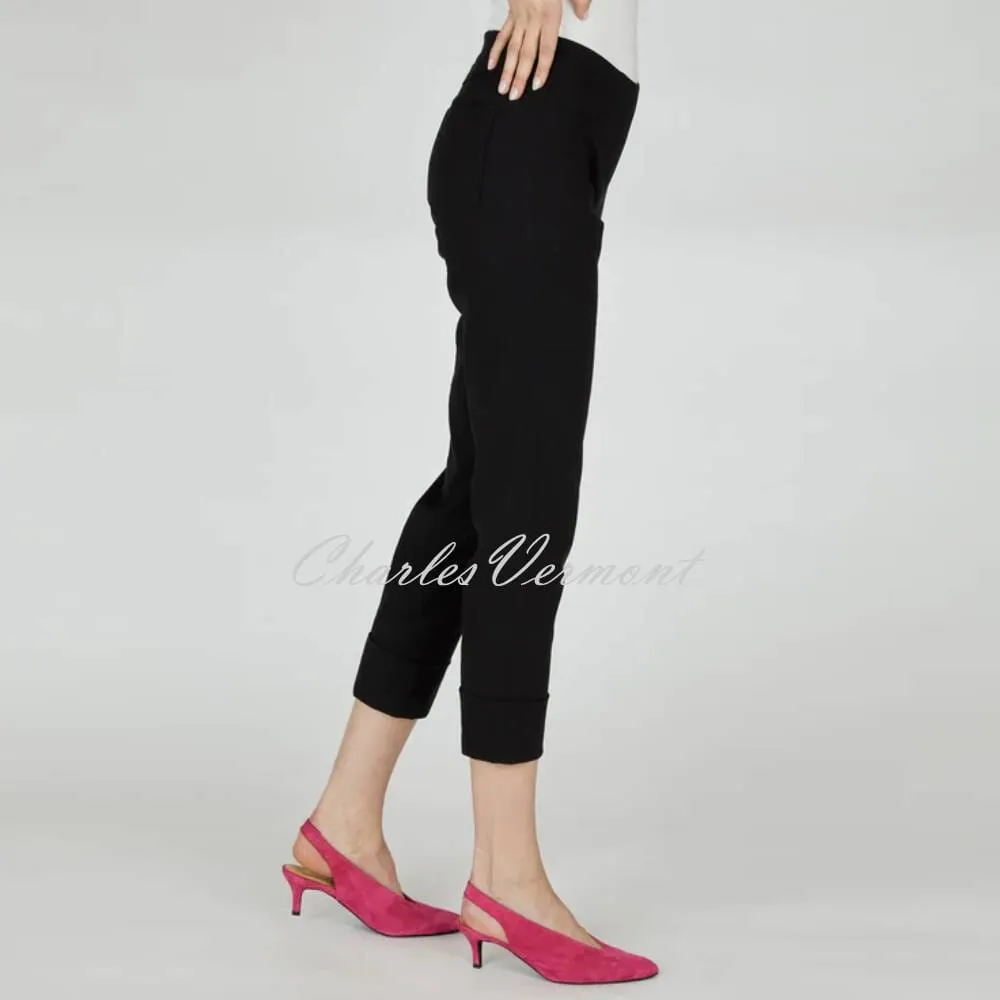 Robell Bella 09 Black Cropped Trouser 51568-5499-90