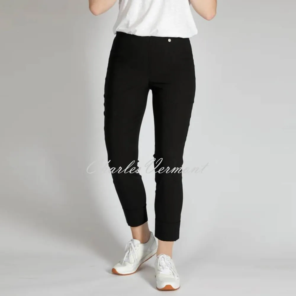 Robell Bella 09 Black Cropped Trouser 51568-5499-90