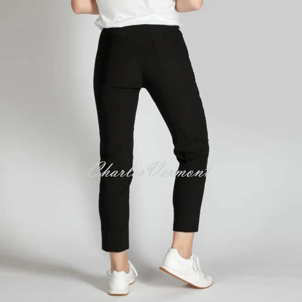 Robell Bella 09 Black Cropped Trouser 51568-5499-90