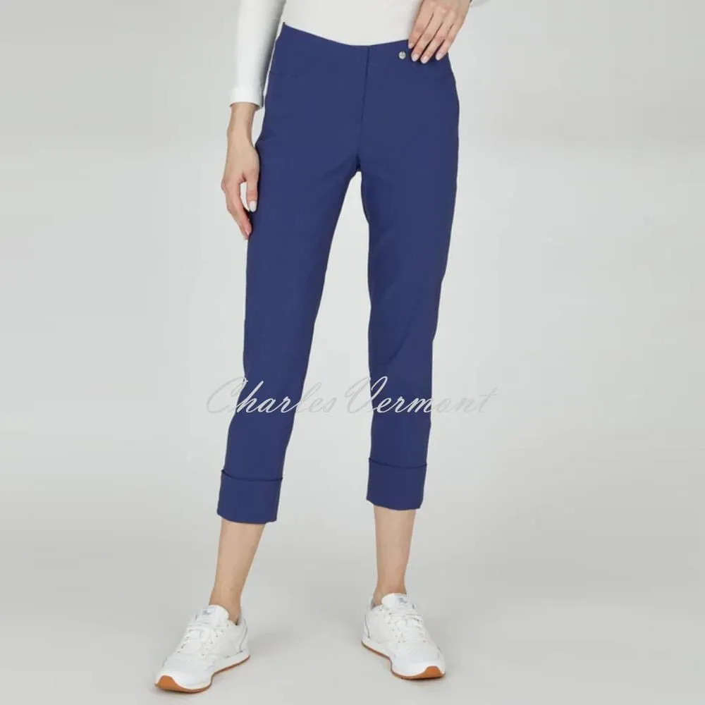 Robell Bella French Navy Cropped Trouser #51568-5499-68