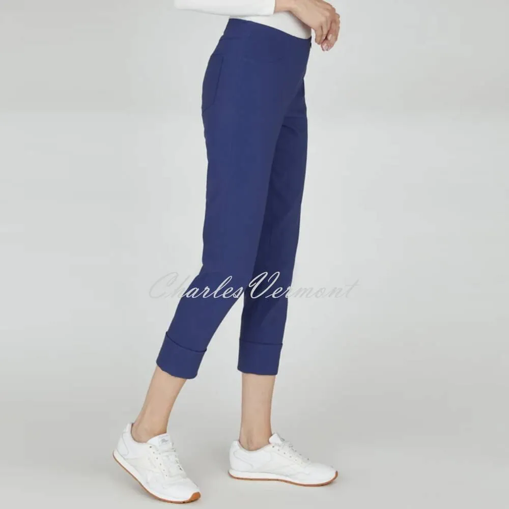 Robell Bella French Navy Cropped Trouser #51568-5499-68