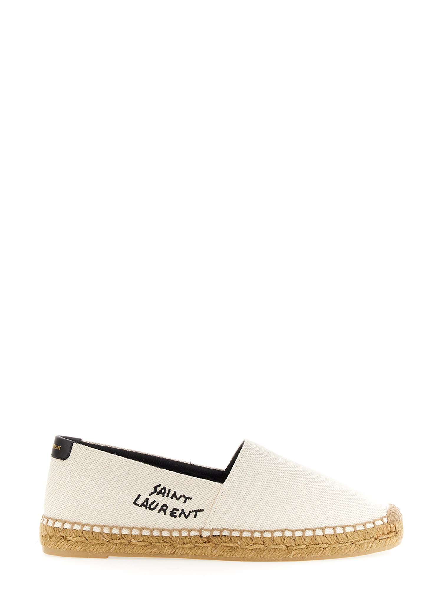 SAINT LAURENT Embroidered Canvas Espadrilles