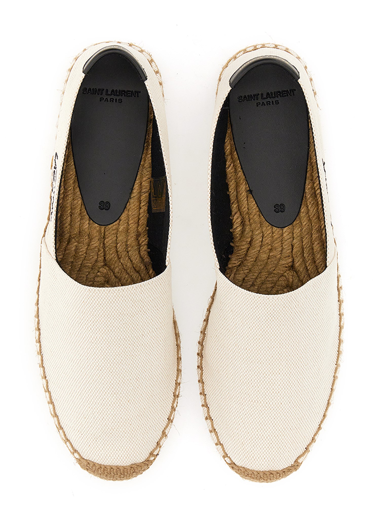 SAINT LAURENT Embroidered Canvas Espadrilles