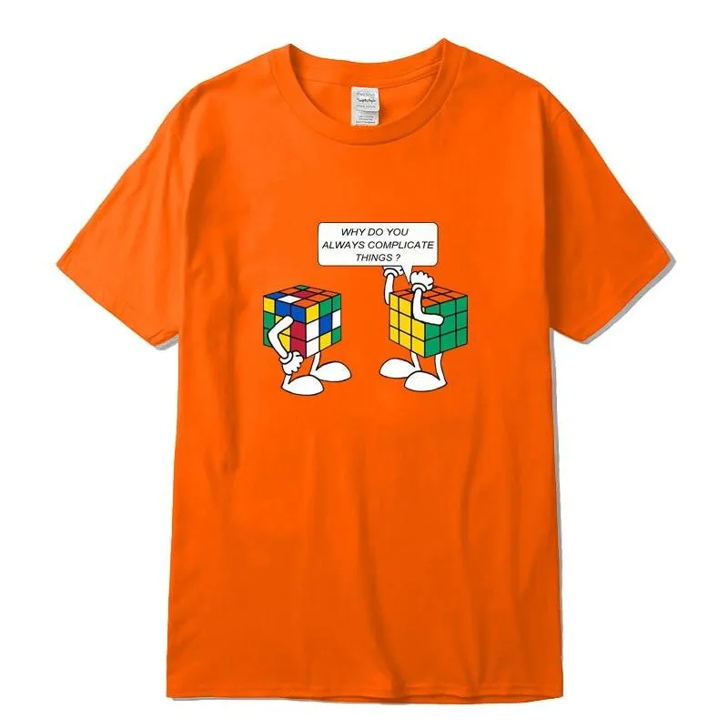 Sarcastic Pun Rubik's Cube T-shirt - Funny and Complicated