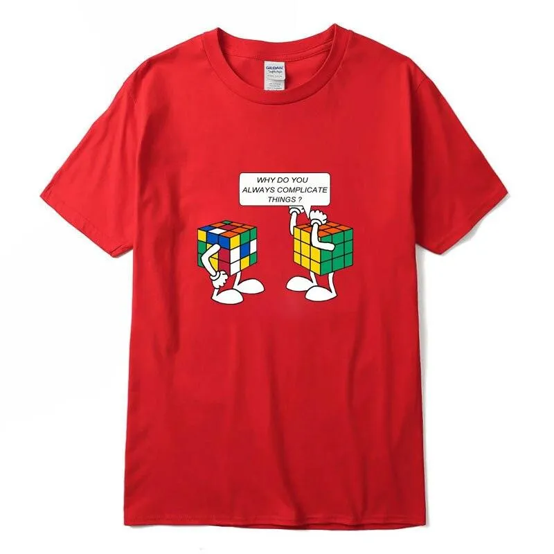 Sarcastic Pun Rubik's Cube T-shirt - Funny and Complicated