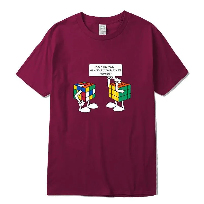 Sarcastic Pun Rubik's Cube T-shirt - Funny and Complicated