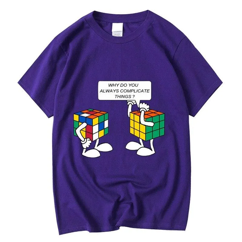 Sarcastic Pun Rubik's Cube T-shirt - Funny and Complicated