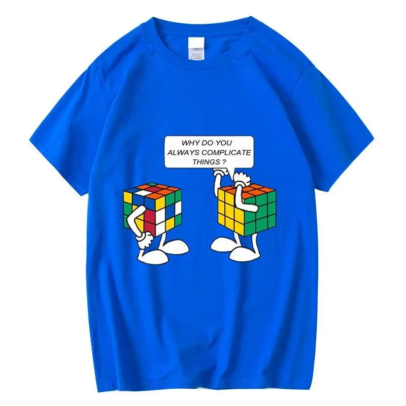 Sarcastic Pun Rubik's Cube T-shirt - Funny and Complicated