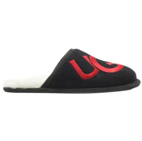 Scuff Logo Black & Red Suede Men's Slippers - UK 6 - US 7 Men - EU 40