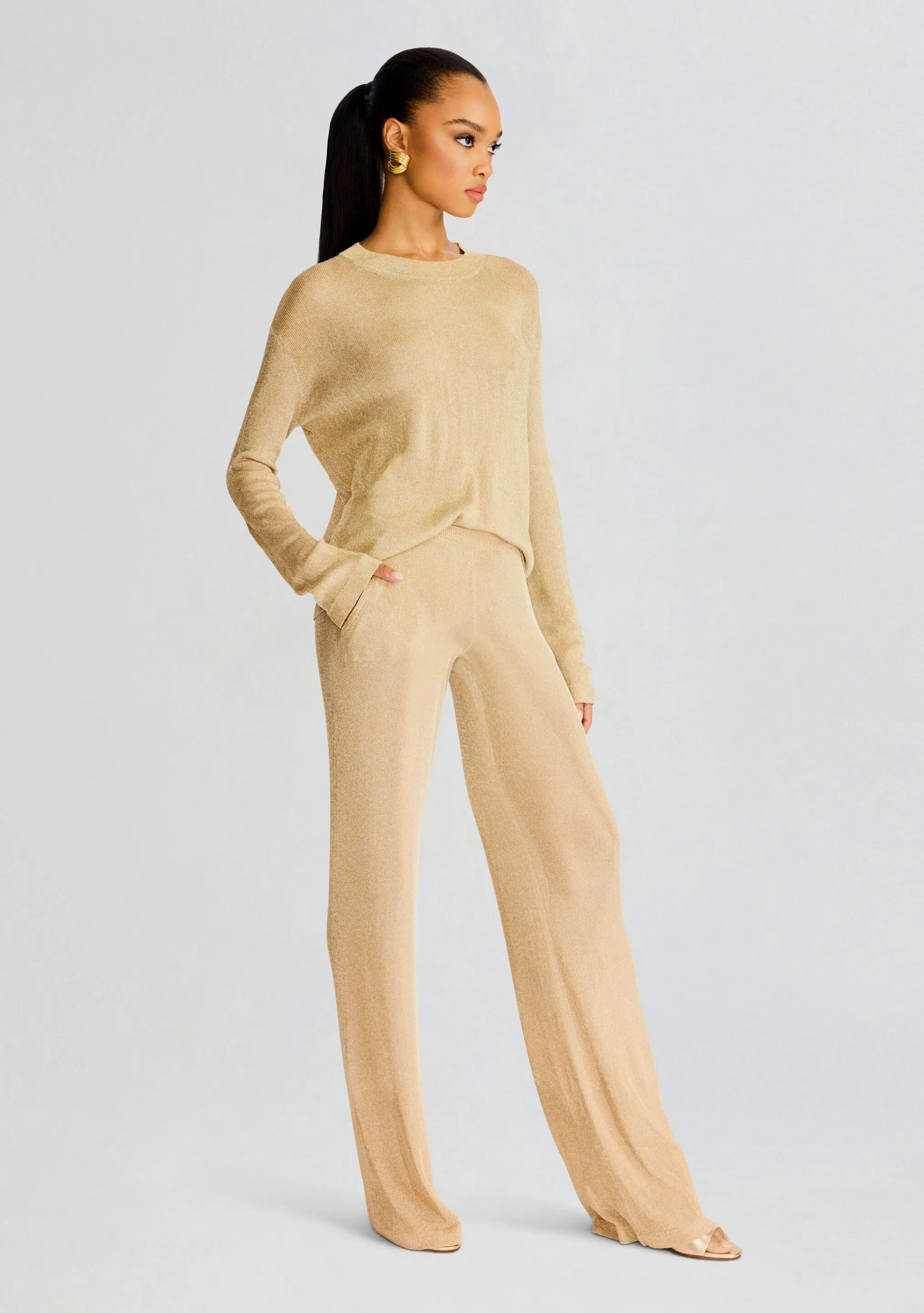 Sheldon Metallic Knit Pant