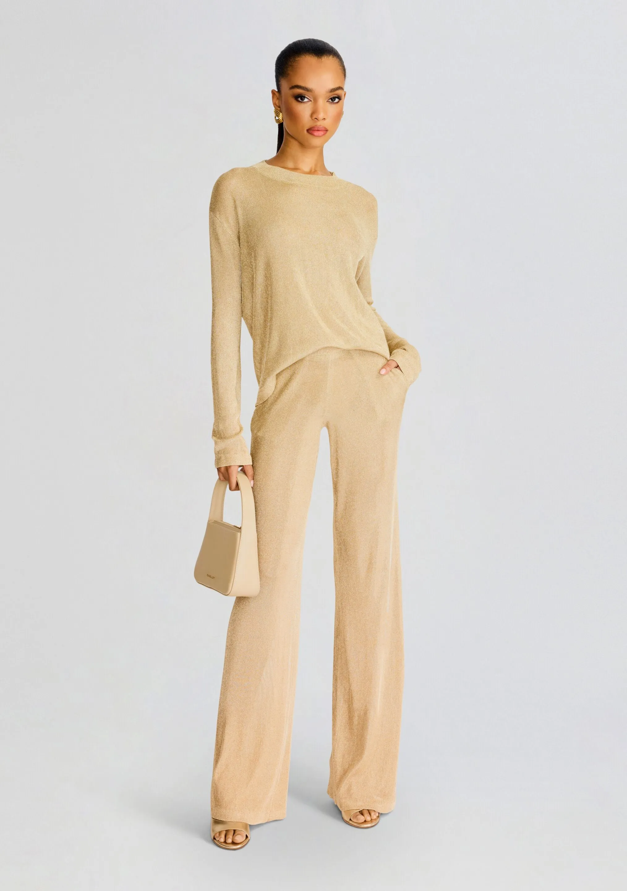 Sheldon Metallic Knit Pant