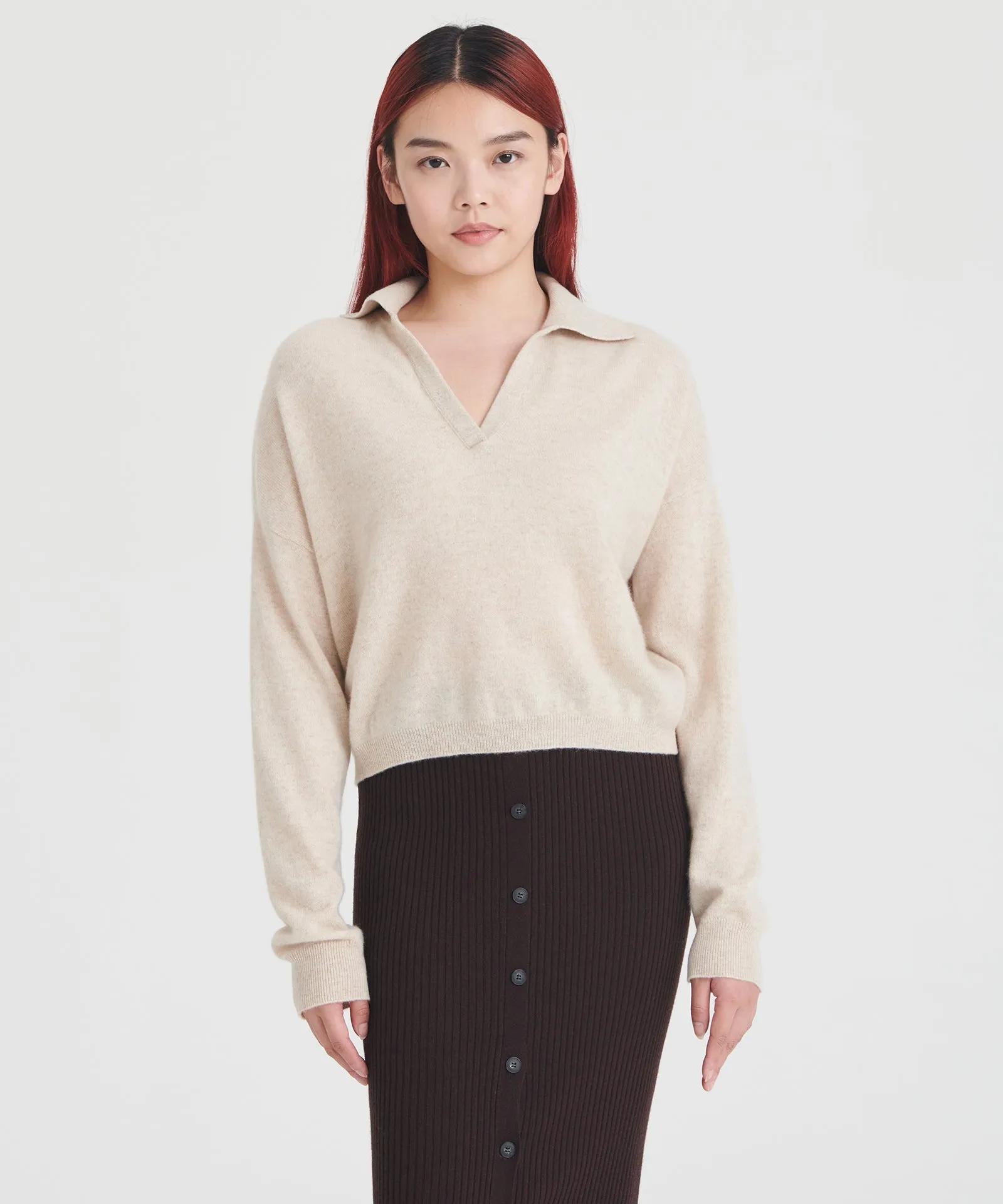 Signature Cashmere Polo Sweater