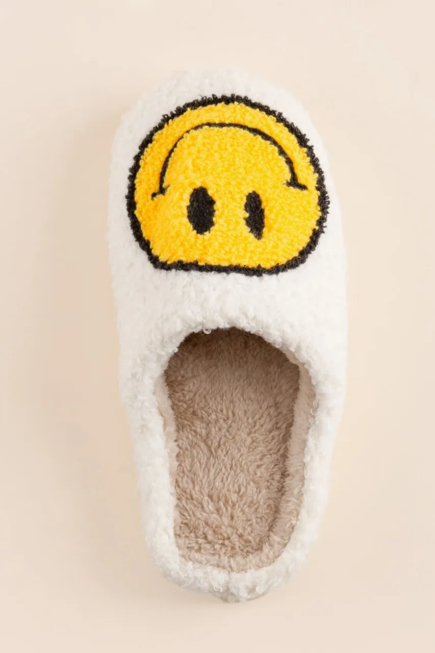 Smiley Bear Face Slippers