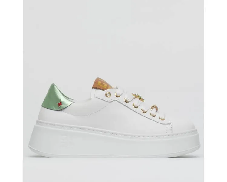 Green heel Gio+ women's sneakers