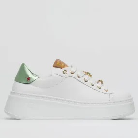 Green heel Gio+ women's sneakers