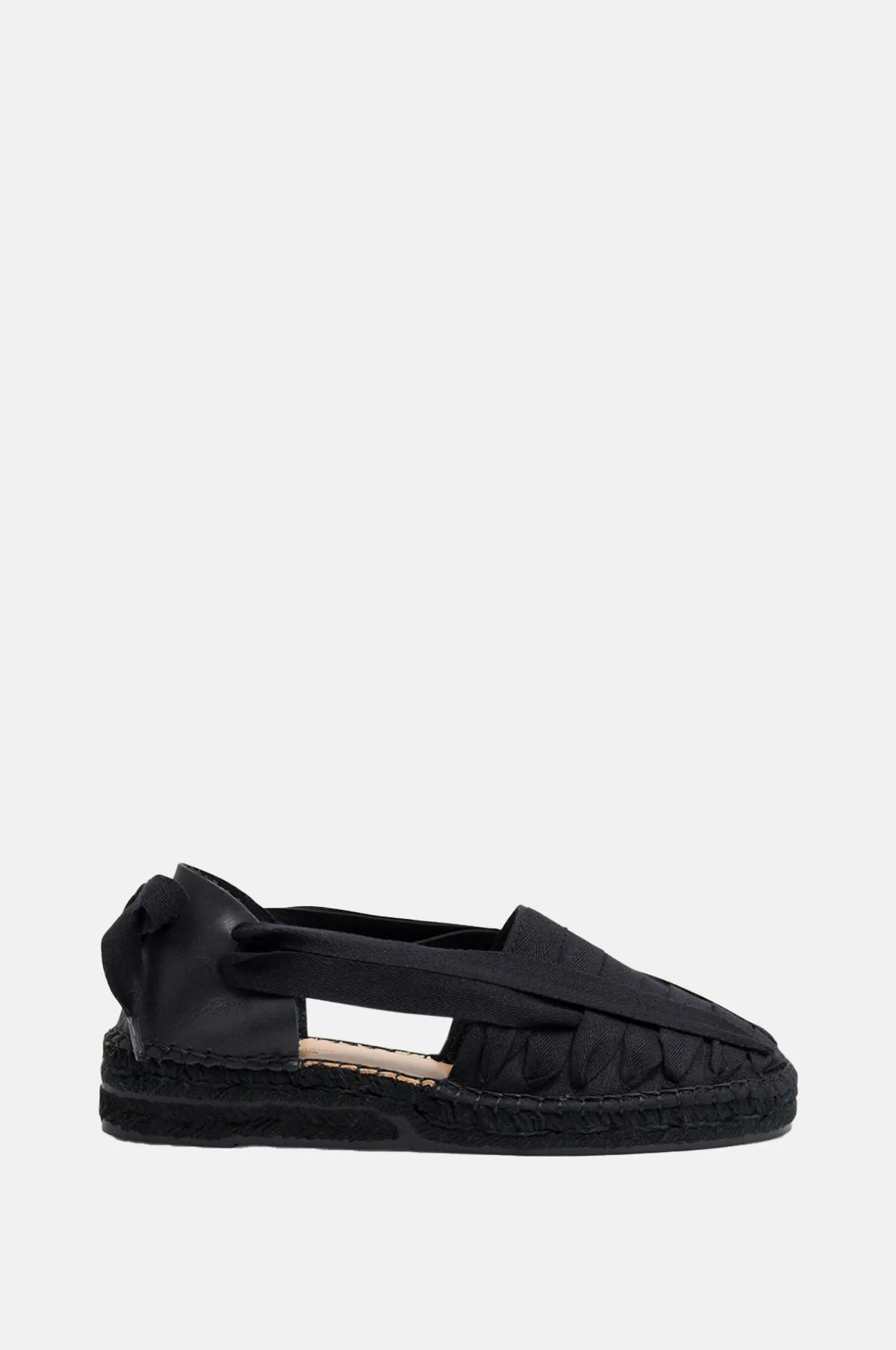 Black Cotton Espadrilles