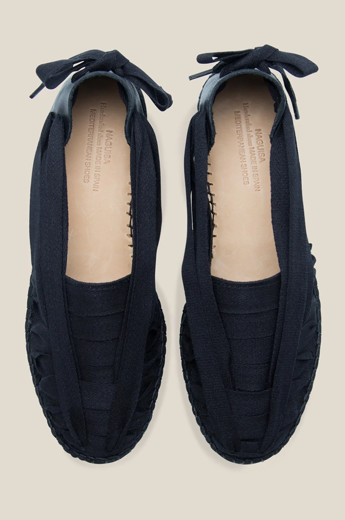 Black Cotton Espadrilles