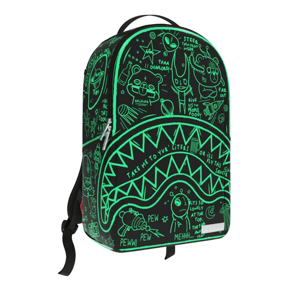 Sprayground Intergalactic Doodles DLXS Backpack B5416 Glow In Dark