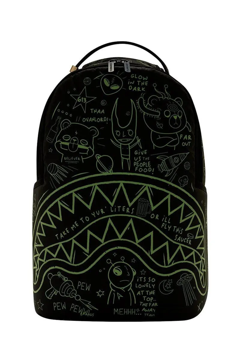 Sprayground Intergalactic Doodles DLXS Backpack B5416 Glow In Dark